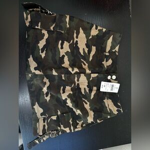 Windsor Camouflage Mini Skirt with Buckle Detail